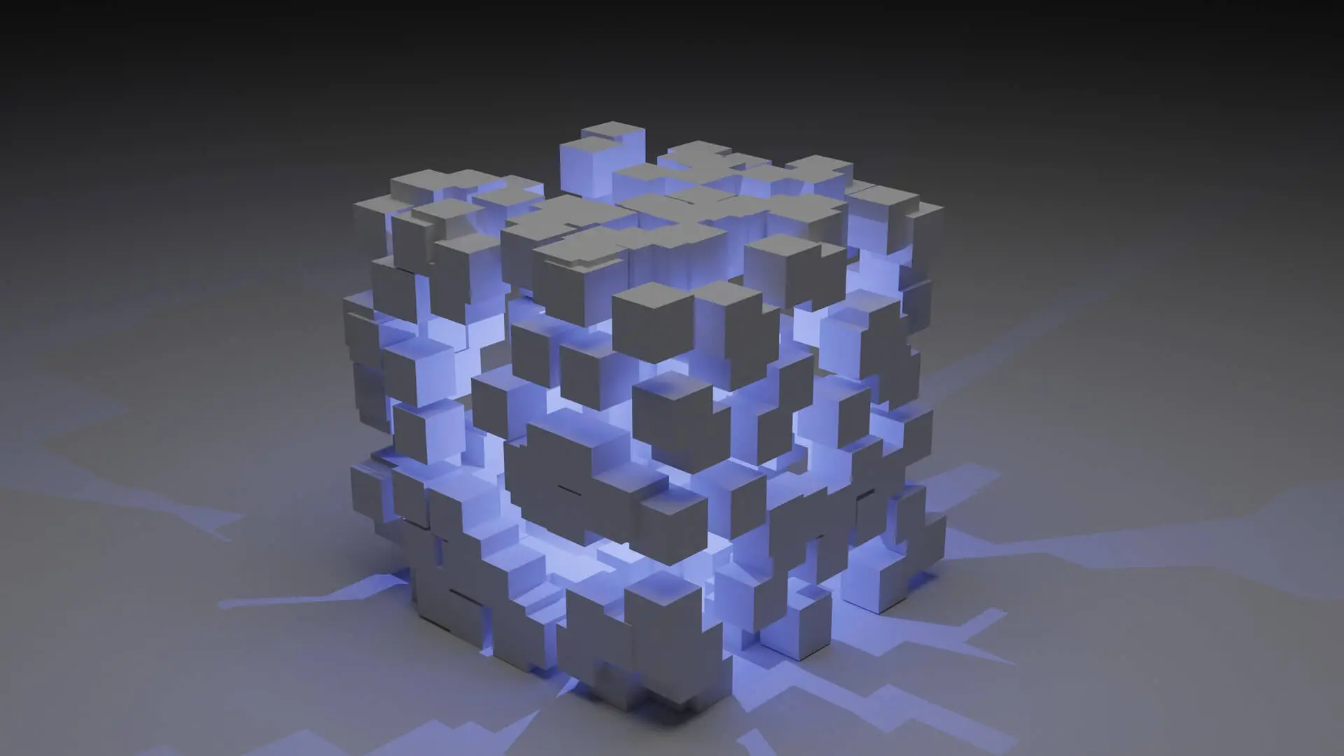 Cube minecraft en fractale
